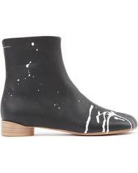 MM6 by Maison Martin Margiela - Anatomic Leather Ankle Boots - Lyst