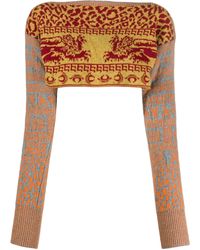 Vivienne Westwood - Cropped Knitted Jumper - Lyst