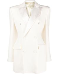 Wardrobe NYC - Neutral Double-breasted Blazer Mini Dress - Women's - Silk/acetate/virgin Wool/cupro - Lyst