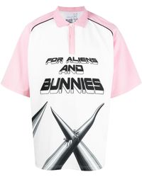 Natasha Zinko - And Pink Techno For Aliens And Bunnies Polo Shirt - Lyst