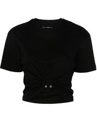 Rabanne - Cropped Cotton T-shirt - Lyst