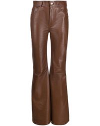 Chloé - Flared Leather Trousers - Lyst
