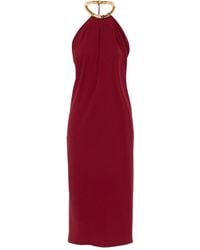 Gucci - Silk Crepe Midi Dress - Lyst