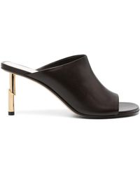 Lanvin - Sequence 75mm Leather Mules - Lyst