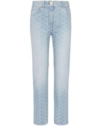 Balmain - Monogram Straight-leg Jeans - Lyst