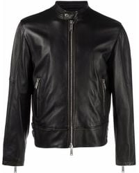 DSquared² - Zippered Leather Jacket - Lyst