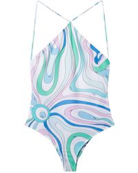 Emilio Pucci - Printed Lycra Swimsuit - Lyst