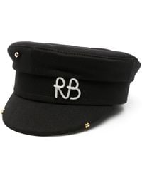 Ruslan Baginskiy - Monogram-appliqué Baker Boy Hat - Women's - Acrylic/cotton/wool - Lyst