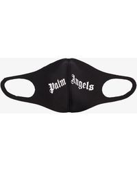 Palm Angels Logo Print Face Mask - Black