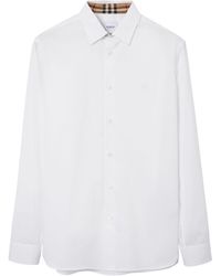 Burberry - Point-collar Cotton Shirt - Lyst