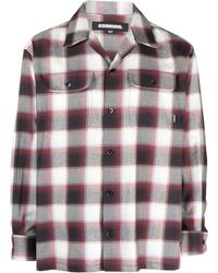 Neighborhood Checked Padded Wool-blend Shirt in Black for Men | Lyst