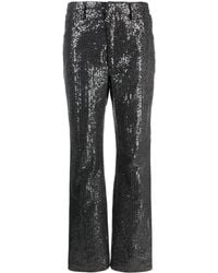 ROTATE BIRGER CHRISTENSEN - High-waisted Sequin-embellished Jeans - Lyst