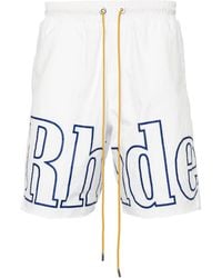 Rhude - Logo-print Track Shorts - Men's - Nylon/polyester - Lyst