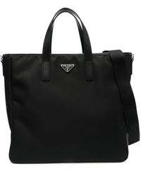 Prada - Re-nylon Logo Tote Bag - Lyst