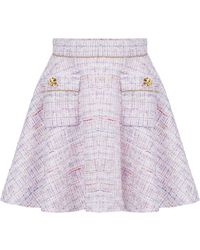 Nina Ricci - A-line Tweed Mini Skirt - Women's - Cotton/polyamide/acrylic/polyesterviscose - Lyst