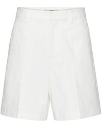 Valentino Garavani - V-detail Canvas Bermuda Shorts - Men's - Spandex/elastane/cupro/cotton - Lyst