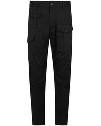 DSquared² - Black Stretch-cotton Trousers - Lyst