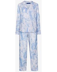 Femme Vêtements Vêtements de nuit Pyjamas Pyjama The Jag Coton Desmond & Dempsey en coloris Blanc 