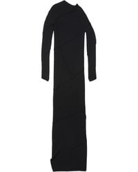 Balenciaga - Spiral Ribbed-Knit Maxi Dress - Lyst