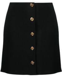 Versace - Medusa Buttons Satin Mini Skirt - Lyst