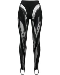 Mugler - High-waisted Multi-panel leggings - Lyst