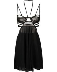 Nensi Dojaka Cut-out Mini Dress - Black