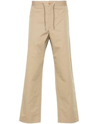 Moncler - Neutral Tapered Cotton Trousers - Men's - Cotton - Lyst
