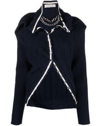 Y. Project - Chain-necklace Ruffled Cardigan - Lyst