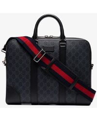 Gucci GG Supreme Briefcase - Black