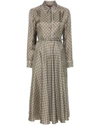 Gucci - Gg Silk Midi Dress - Lyst