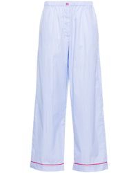 Miu Miu - Striped Cotton Palazzo Pants - Women's - Cotton - Lyst