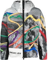 3 MONCLER GRENOBLE - Grey Mazod Graphic-print Down Jacket - Men's - Polyester/polyamide/feather Down - Lyst