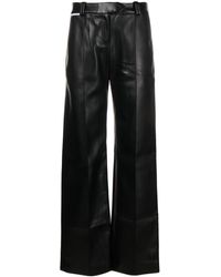 Aleksandre Akhalkatsishvili - Faux-leather Straight-leg Trousers - Women's - Polyester/polyurethane/cotton - Lyst