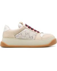 Gucci - Screener GG Lamé Canvas & Leather Sneaker - Lyst