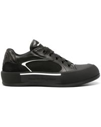 Alexander McQueen - Skate Deck Plimsoll Sneakers - Men's - Canvas/nappa Leather/rubber/calf Leather - Lyst