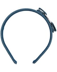 Ferragamo - Vara Bow-detail Denim Headband - Lyst