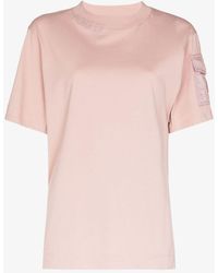 Moncler - Pink Logo Cotton T-shirt - Lyst