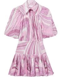 Emilio Pucci - Iride-print Cotton Mini Dress - Women's - Cotton - Lyst