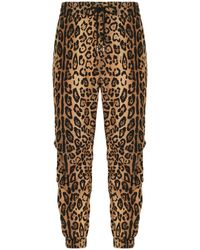 Dolce & Gabbana - Leopard-print Track Pants - Men's - Polyester/polyamide - Lyst