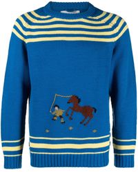 Bode - Pony Lasso Embroidered Sweater - Lyst