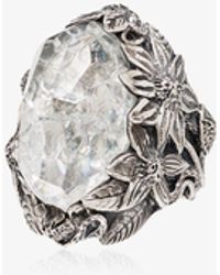 Lyly Erlandsson Crystal Large Winter Ring - Metallic