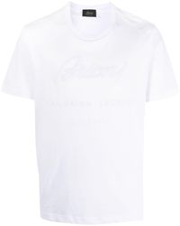 Brioni - Logo-appliqué Cotton T-shirt - Lyst