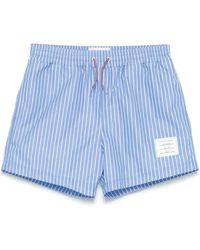 Thom Browne - Pinstriped Swim Shorts - Lyst