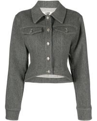LVIR - Single-breasted Cropped Jacket - Women's - Wool/cotton/nylon/polyurethane - Lyst