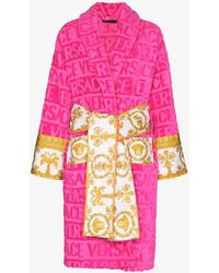 Versace I Love Baroque Cotton Robe - Pink
