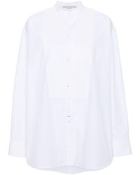 Stella McCartney - Plastron-detail Cotton Shirt - Lyst