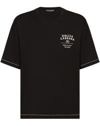 Dolce & Gabbana - Logo-print Cotton T-shirt - Men's - Cotton - Lyst