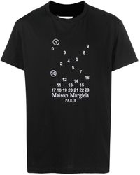 Maison Margiela - Numeric Logo-embroidered T-shirt - Lyst