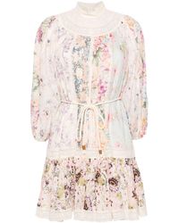 Zimmermann - Multicolour Floral Cotton Dress - Lyst