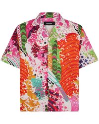 DSquared² - Graphic-print Short-sleeve Shirt - Lyst
